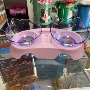 COMEDOR DOBLE CON FORMA DE GATO