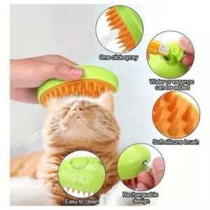 CEPILLO A VAPOR 3 EN 1 PARA PERROS Y GATOS